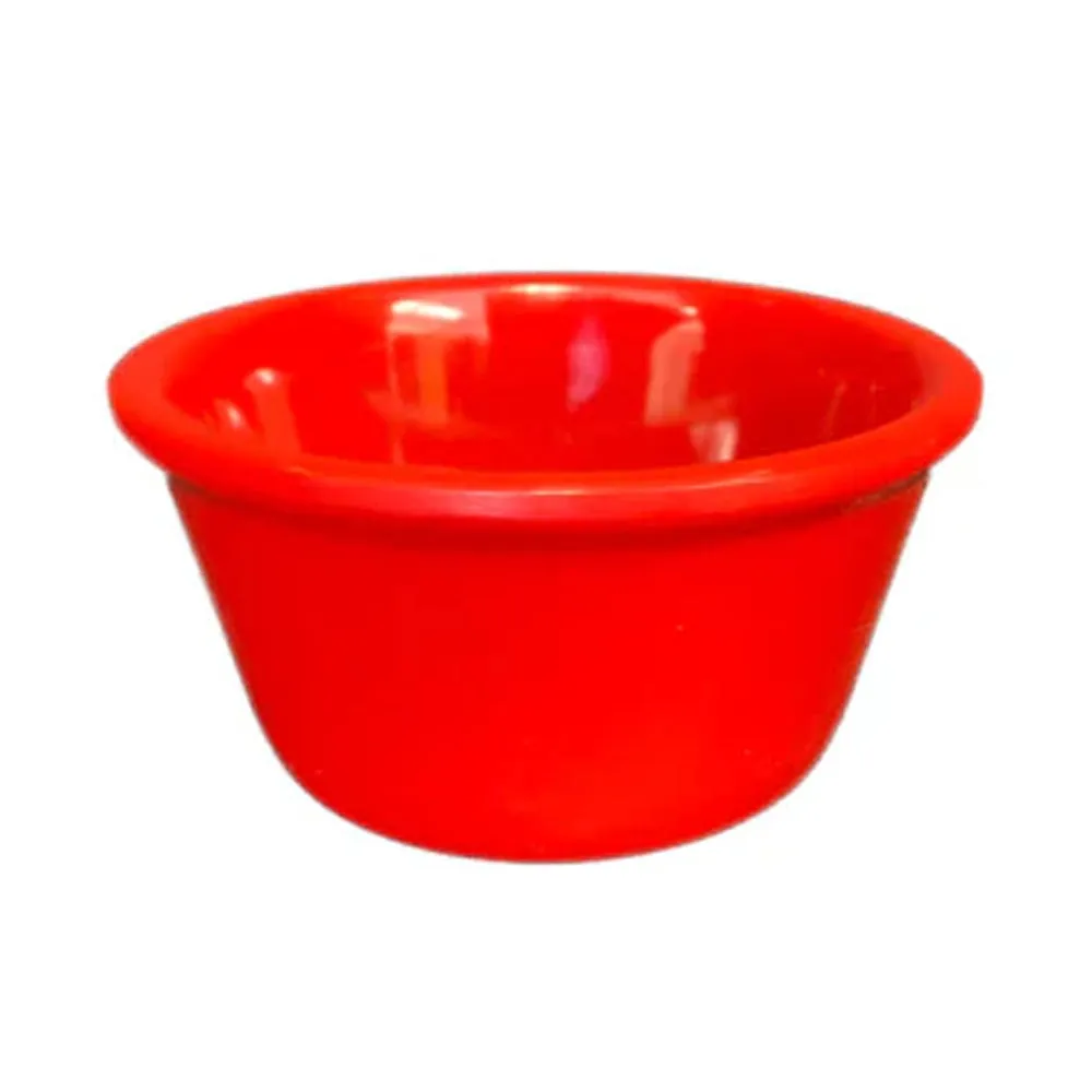 Thunder Group ML538PR1 4 oz Melamine Smooth Ramekin Pure Red Pack of 12