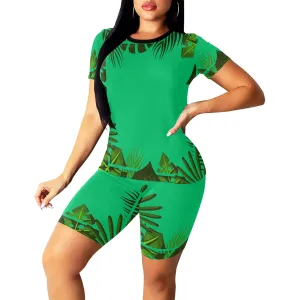 TROPICAL FOREST Women's Short Yoga Set