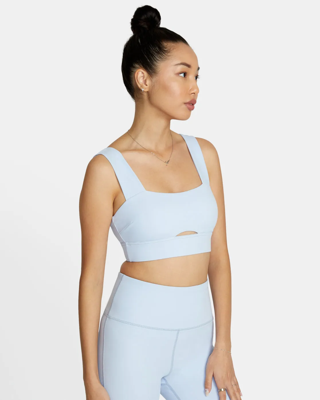 Wide Strap Sports Bra - Halogen Blue