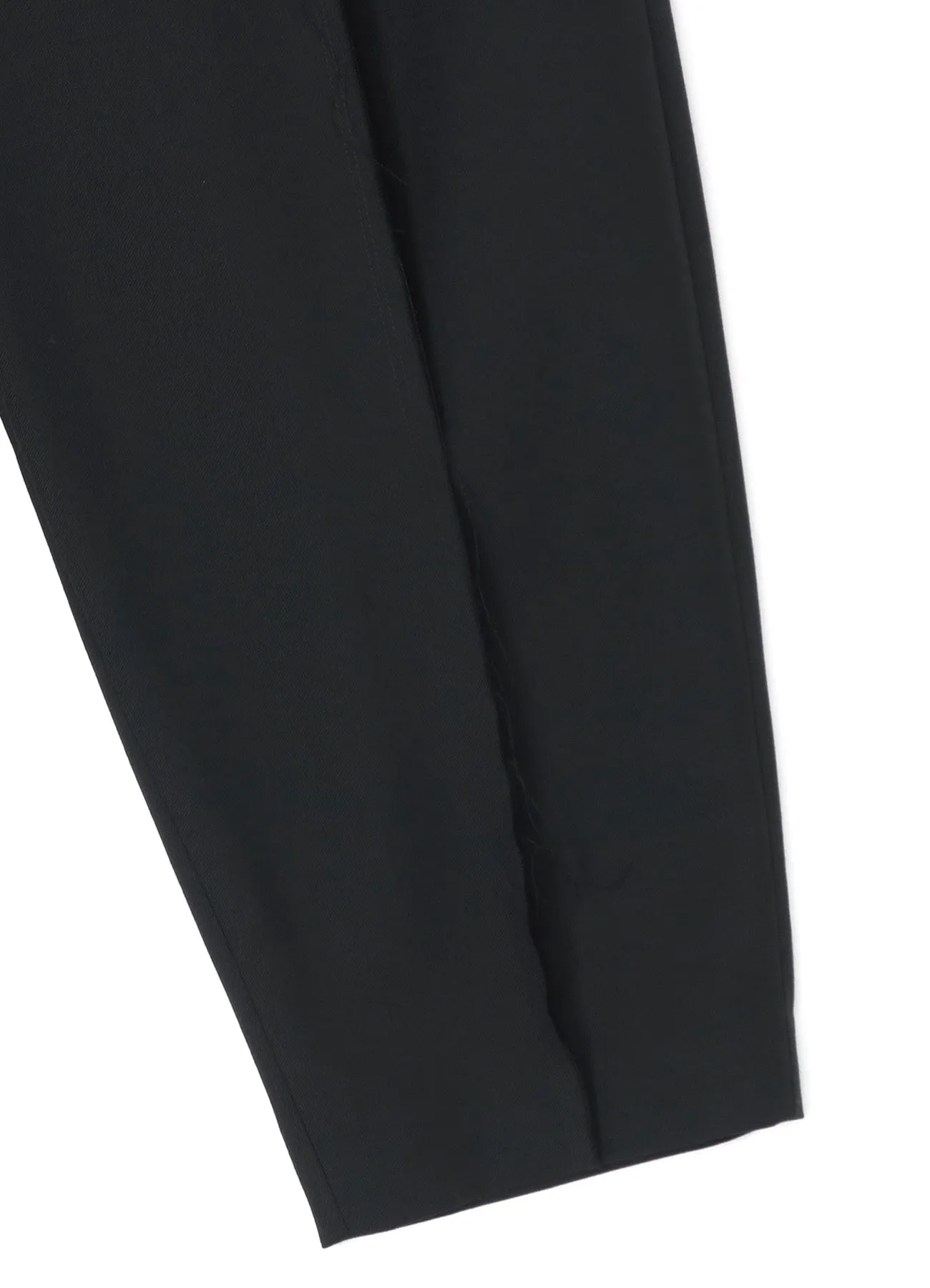 WOOL POLYESTER GABARDINE CROSS TUCK  PANTS